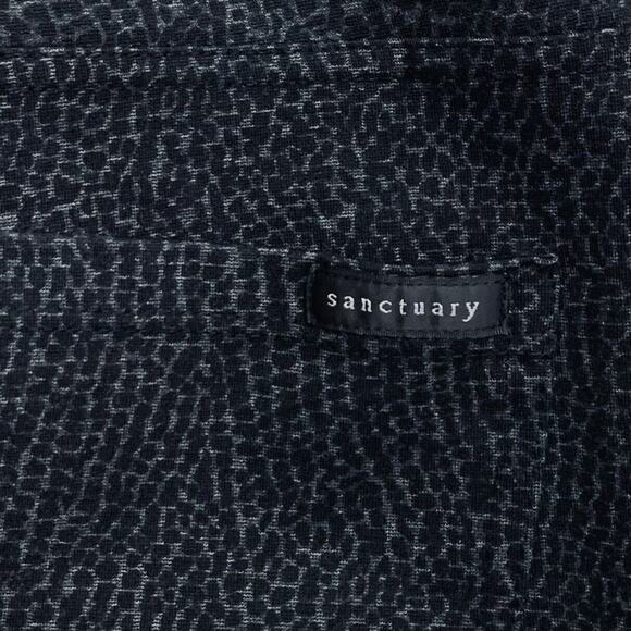 Anthropologie Sanctuary Pants Women's Medium Black Gray Abstract Stretchy Skinny - Picture 5 of 9